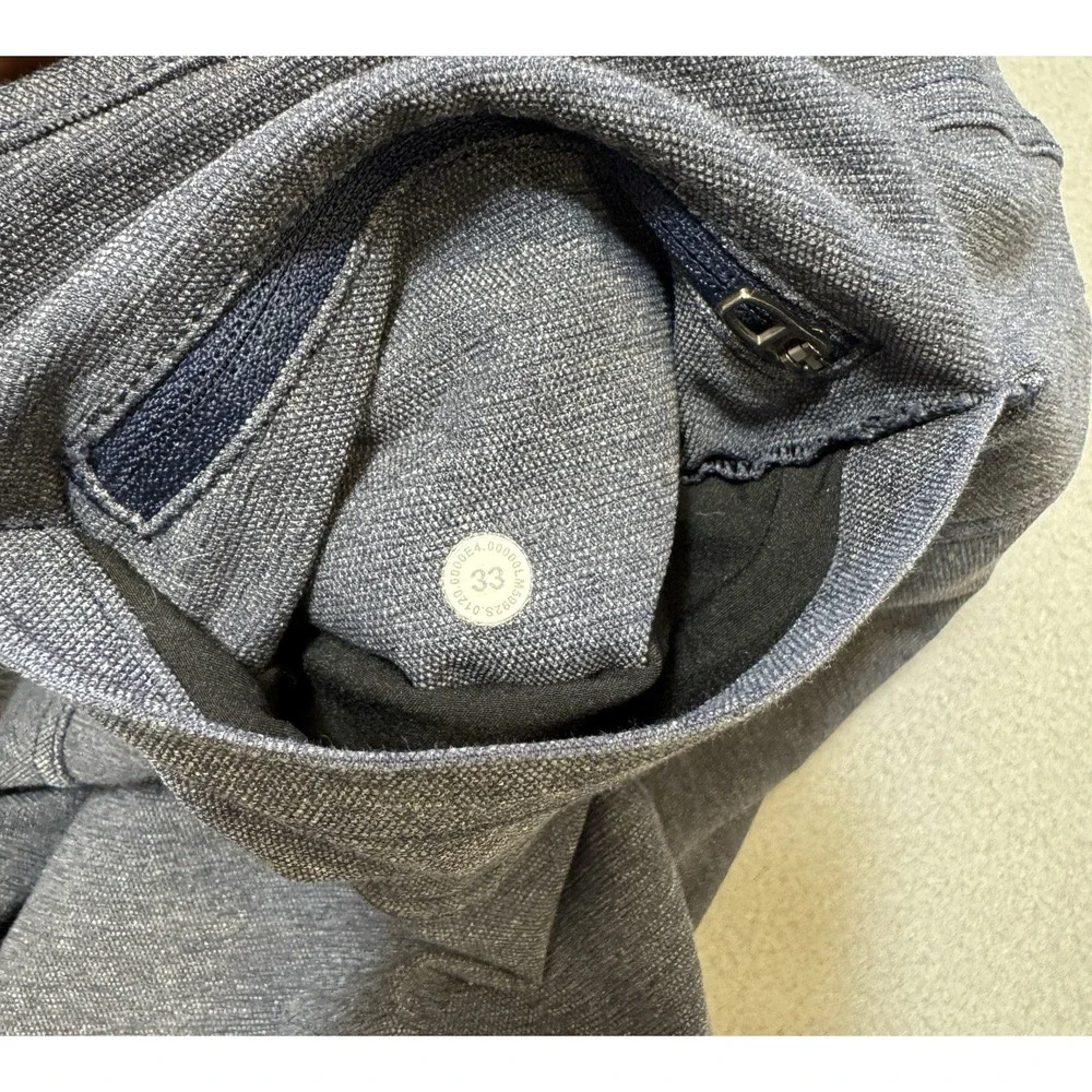 LULULEMON ABC Pant Skinny Tech Canvas Men 33 Blue Stretch 5992S